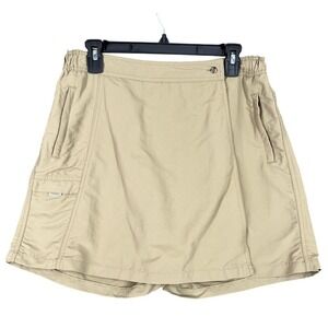 LL Bean Skort Size S Beige Hiking Outdoor Active Travel Utility Trailcore Sporty